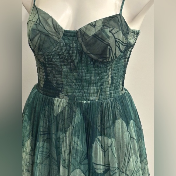 Hutch Teal Floral Evening Dress - Picture 4 of 10